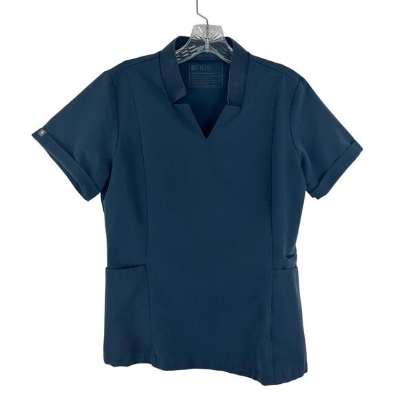 Figs Womens Inala Scrub Top Size Small Blue W20SW1032 - Picture 1 of 7